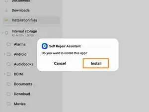 Cómo instalar la aplicación Asistente de Reparación Galaxy Cal