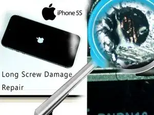 Cómo resolver el problema de bootloop (daño de tornillo largo) iPhone 5s
