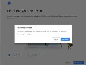 Cómo Powerwash restablece una Chromebook