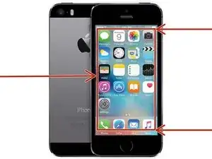 Reparación de pantalla solo de vidrio del iPhone 5s