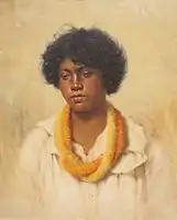 Head of Hawaiian Girl--Ilima lei (1901)