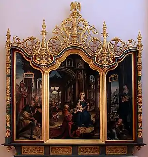 L'Adoration de l'Enfant Jésus  vers 1528 Jean Bellegambe