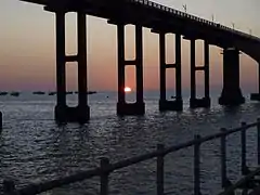 Atardecer en el estrecho de Palk.