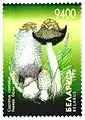 Estampilla de Bielorrusia de 1998 con ilustración de Coprinus comatus