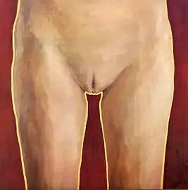 Mujer sin vergüenza (2001), óleo sobre lienzo.