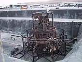 Cámara cardán en la parte más profunda del tanque.