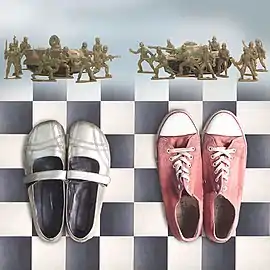 El matrimonio(2006), collage digital, impresión.