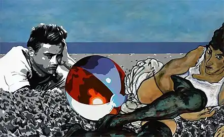 Dean loves Schiele(2010), acrílico sobre lienzo.