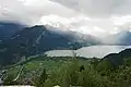 Vista de las ciudades de Därligen, Leissigen, Unterseen e Interlaken.