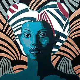 Blue woman (2012), acrílico sobre lienzo.