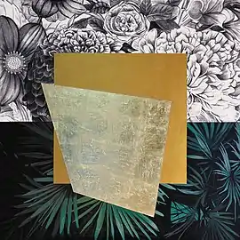 Sierra(2018), acrílico sobre lienzo y bronce.