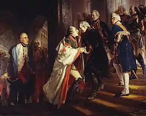 Encuentro con el emperador José II en Neisse, 1857.