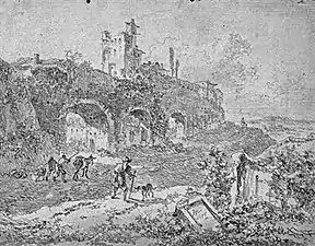 Antiguo viaducto cerca de Roma