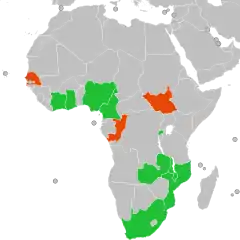 Países participantes Países que no clasificaron.