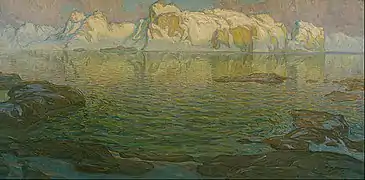 Silent Evening: Scene from Lofoten, óleo sobre lienzo, 1910–14.