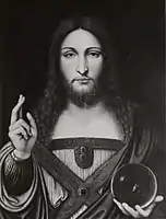 Anónimo, Salvator Mundi (Cristo Redentore benedicente), primera mitad del siglo XVI, Colección Worsey