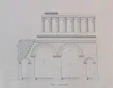 La porte d'Arroux; alzado de Jean Roidot-Déléage (siglo&nbsp;XIX).