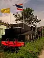 Locomotora de vapor número 714.