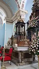 Vista lateral del antiguo altar mayor