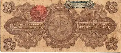 Billete mexicano de 10 pesos.