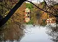 Cabaña de las barcas en el Winkworth Arboretum.
