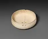 Cuenco de piedra, Siria, probablemente Bouqras, ca. VIII milenio a. C..