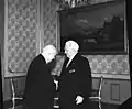 Pieck recibe a Nikita Jrushchov, secretario general de la Unión Soviética en 1959.