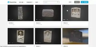 Captura del perfil de Sketchfab de Epigraphia 3D