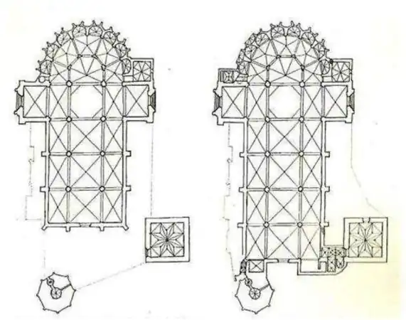Evolución de la catedral del siglo XIV al XV tras el proyecto de Baldomar