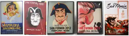 Carteles de San Fermín: Caravinagre 1947, 1997, 2012, 2015, 2017