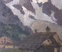 Carlo Bazzi, "Pomeriggio a Entreves", oil on canvas, Artistic heritage Collection Banca Intesa Sanpaolo