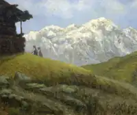 Carlo Bazzi, "La Vallata Vigezzina", oil on canvas, Artistic heritage Collection Banca Intesa Sanpaolo