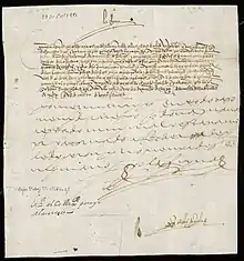 Carta misiva de la Reina Isabel la Católica de 1481 con texto autógrafo