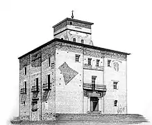 Grabado del edificio