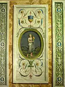 Pinturas murales en la sala Salvans.