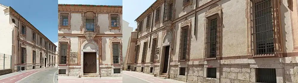 Collage o fotomontaje de fachada del edificio  de la Casa Cuna o Casa Cuna-Expósitos