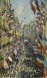 Claude Monet, La calle Montorgueil en París. Fiesta del 30 de junio de 1878, Museo de Orsay.