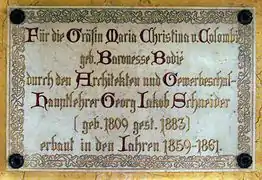 Placa en el palacete