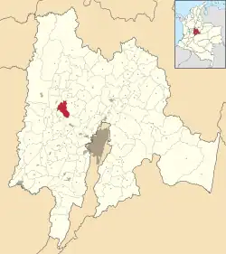 Sasaima ubicada en Cundinamarca