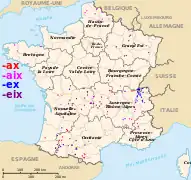 Terminaciones en -ax, -ej, -as y -eje