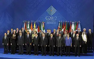 El presidente Felipe Calderón y el presidente Mariano Rajoy en Los Cabos, 2012.