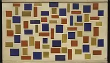 Theo van Doesburg, 1918, Composición XI, óleo en lienzo, 57 x 101&nbsp;cm