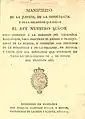 Discurso contra "la agresión del usurpador Buonaparte" (1815)