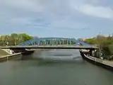 El puente sobre el Wesel-Datteln Kanal cerca Dorsten