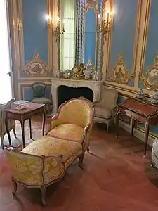 Salón Luis XV con asiento dividido Duchesse (1760-65) (Louvre)