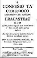 Confesio ta comunioco (1800), primer libro impreso en vascuence desde 1766
