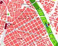 El norte del distrito de Eixample también está incluido.