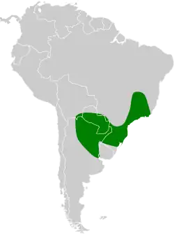 Distribución geográfica del chotacabras pantanero.
