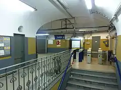 Interior de la estación.