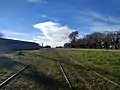 Vías del Ferrocarril Sarmiento en la estación